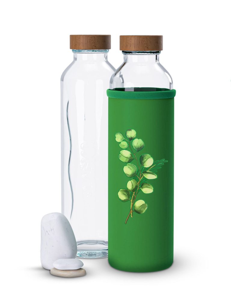 Empower Flaska design on green neoprene sleeve